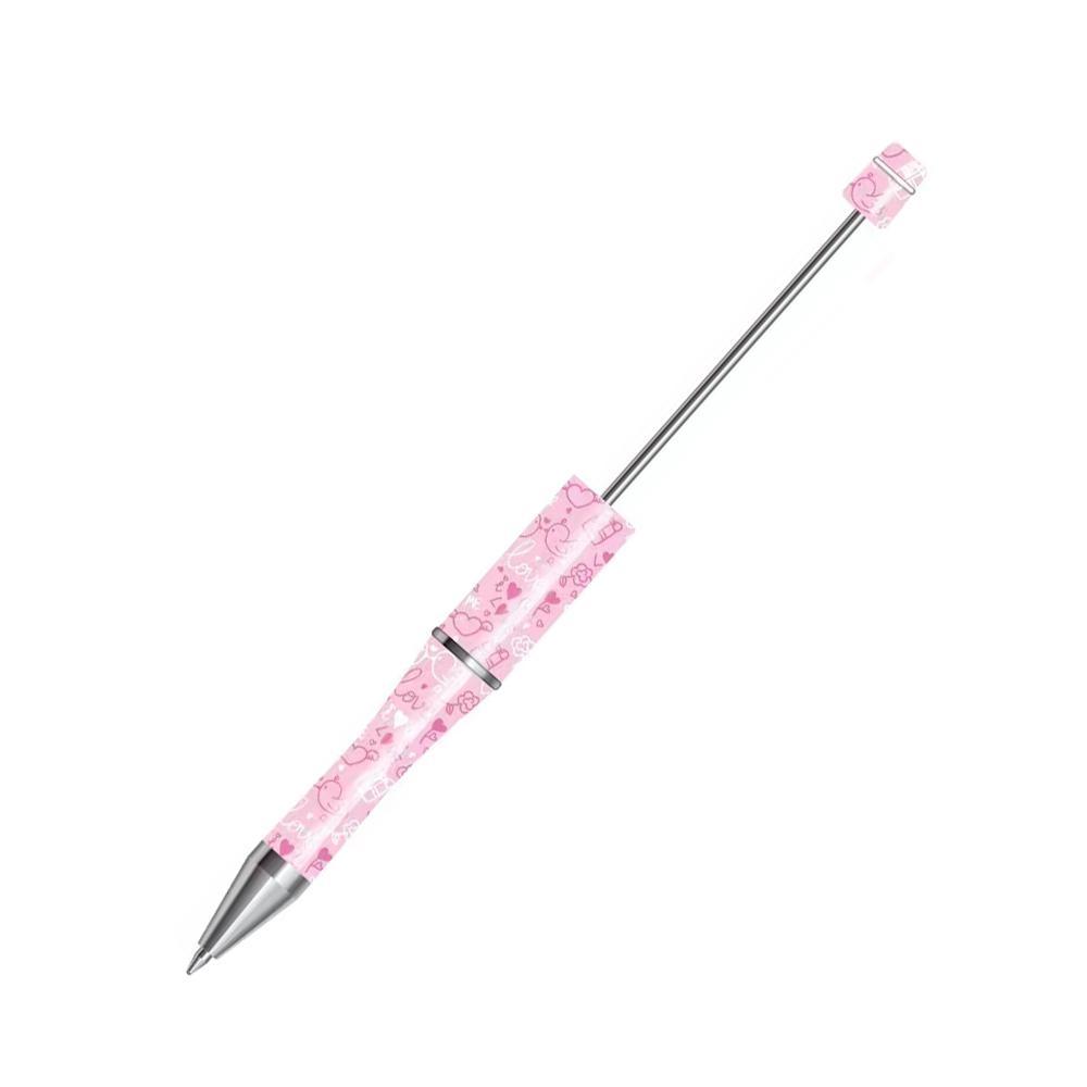 【P1】Beadable Pens Bulk Plastic Bead Ballpoint Pens for DIY 