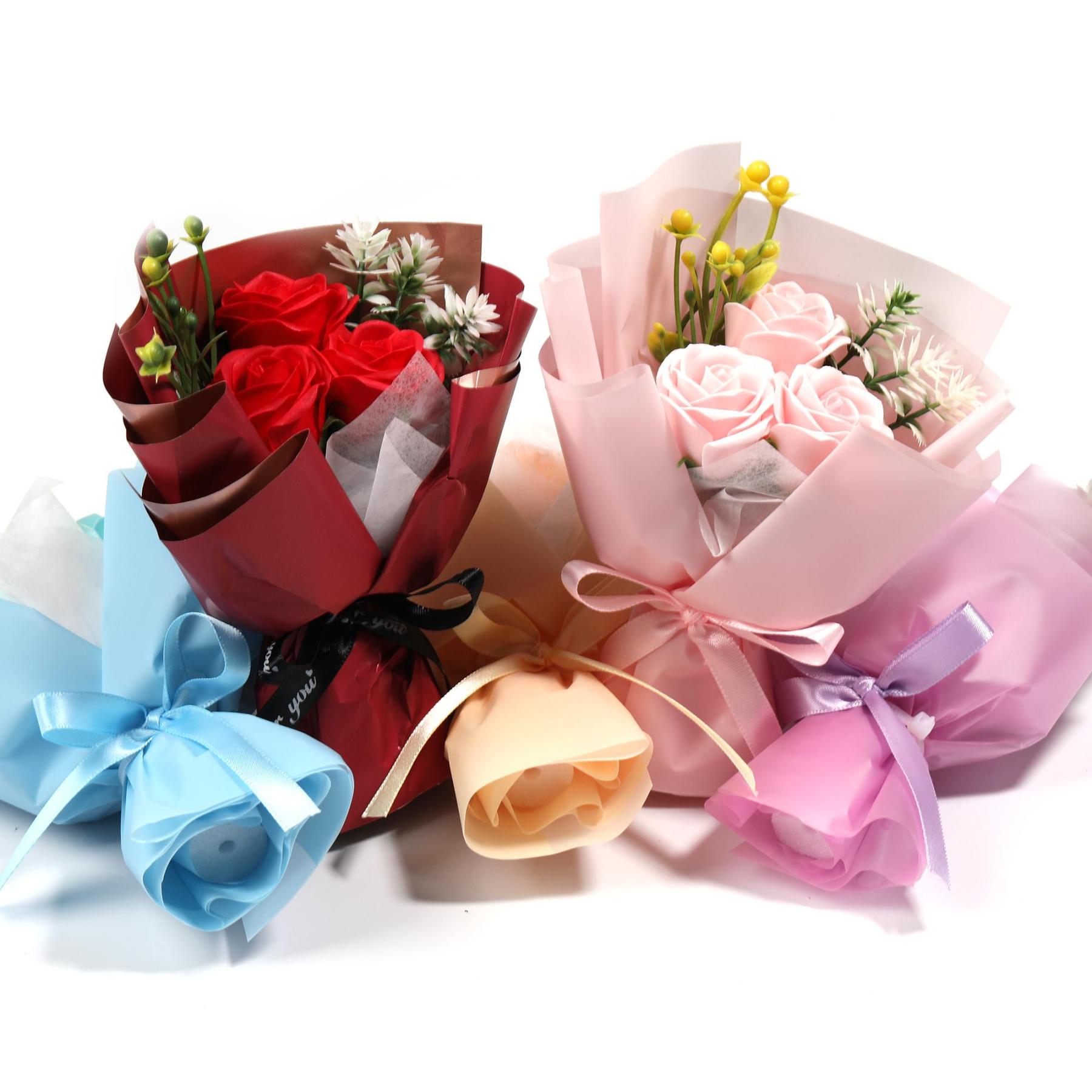 【B267】4 cm colorful ribbon, simulating flower gift