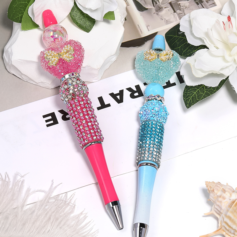 【B109】Mouse Head / Heart With Metal Gold/Pearls Bow Gummy Sugar Beads-JPM