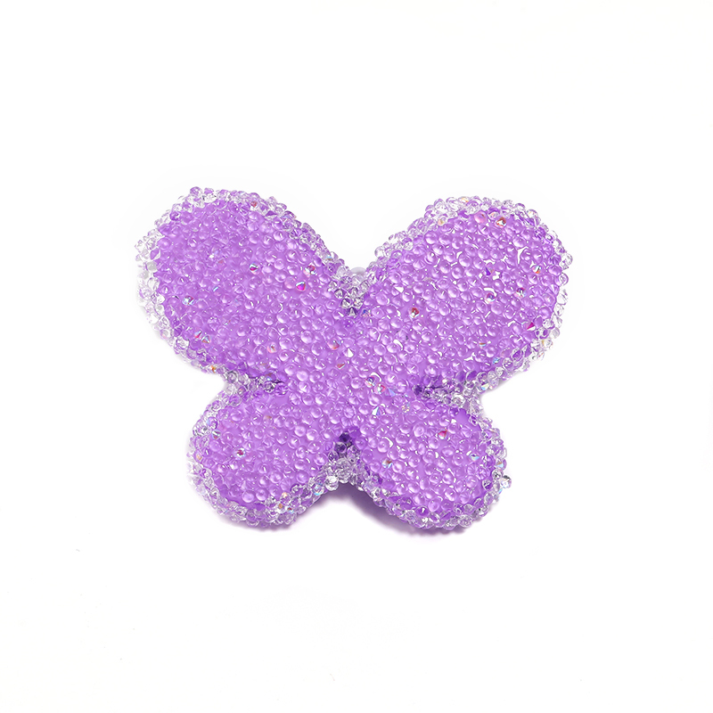 【B106】10pcs  Sugar shapes, inlaid sequins/small rounds, butterflies, mixed colors,-JPM