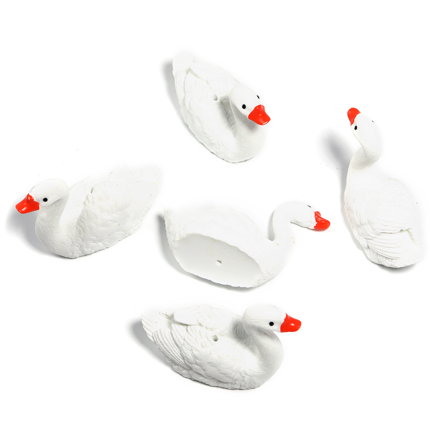 【B162】15pcs White Swan Shape DIY Decoration-JPM