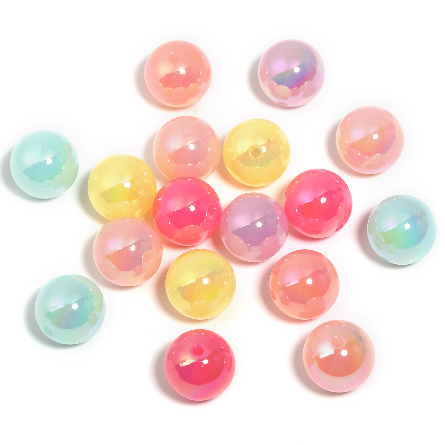 【B169】100pcs Mix color Miracle AB Style acrylic chunky Bubblegum Beads-JPM