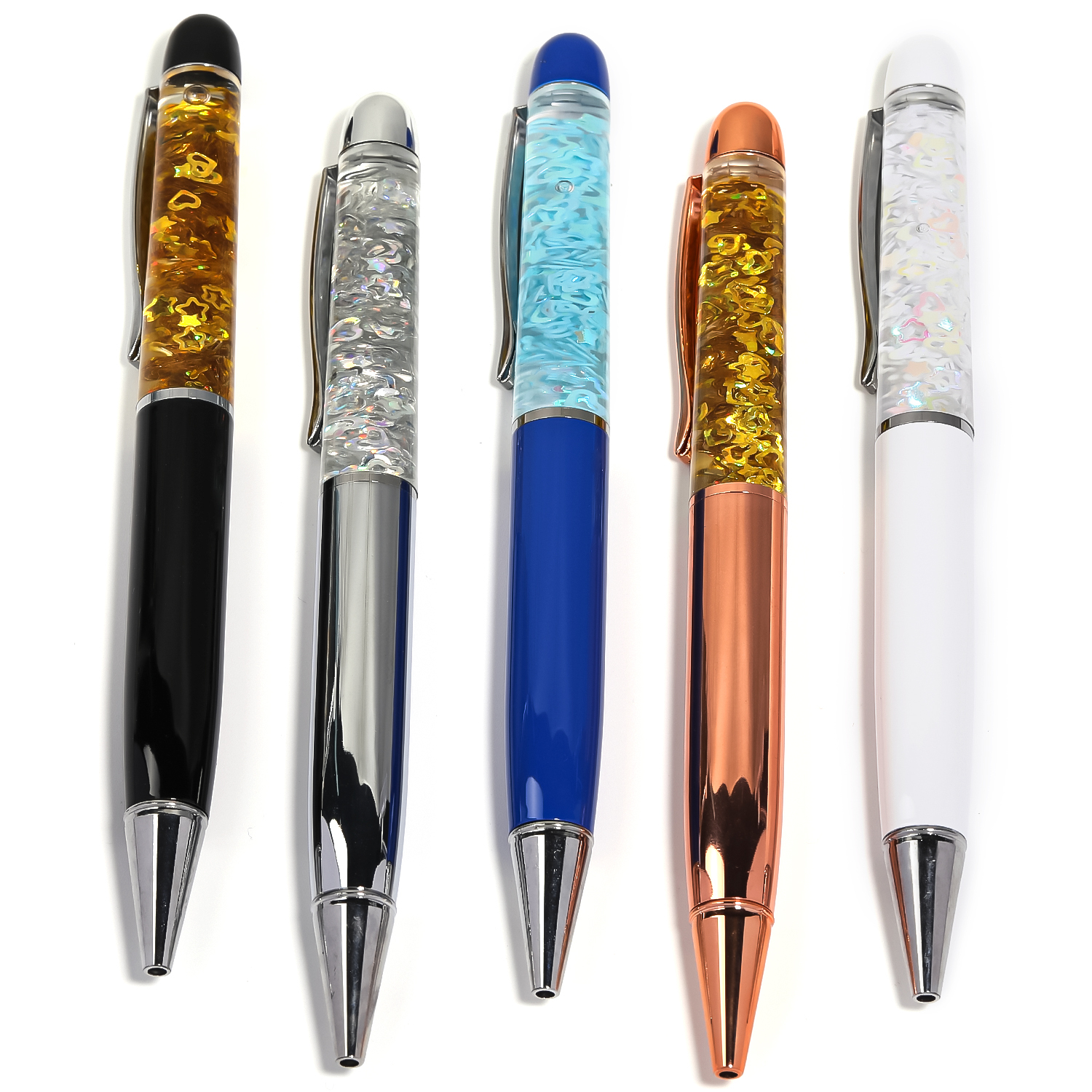 【P163】5pcs Rainbow Aurora Phoenix Tears Handmade Refillable Pen-JPM