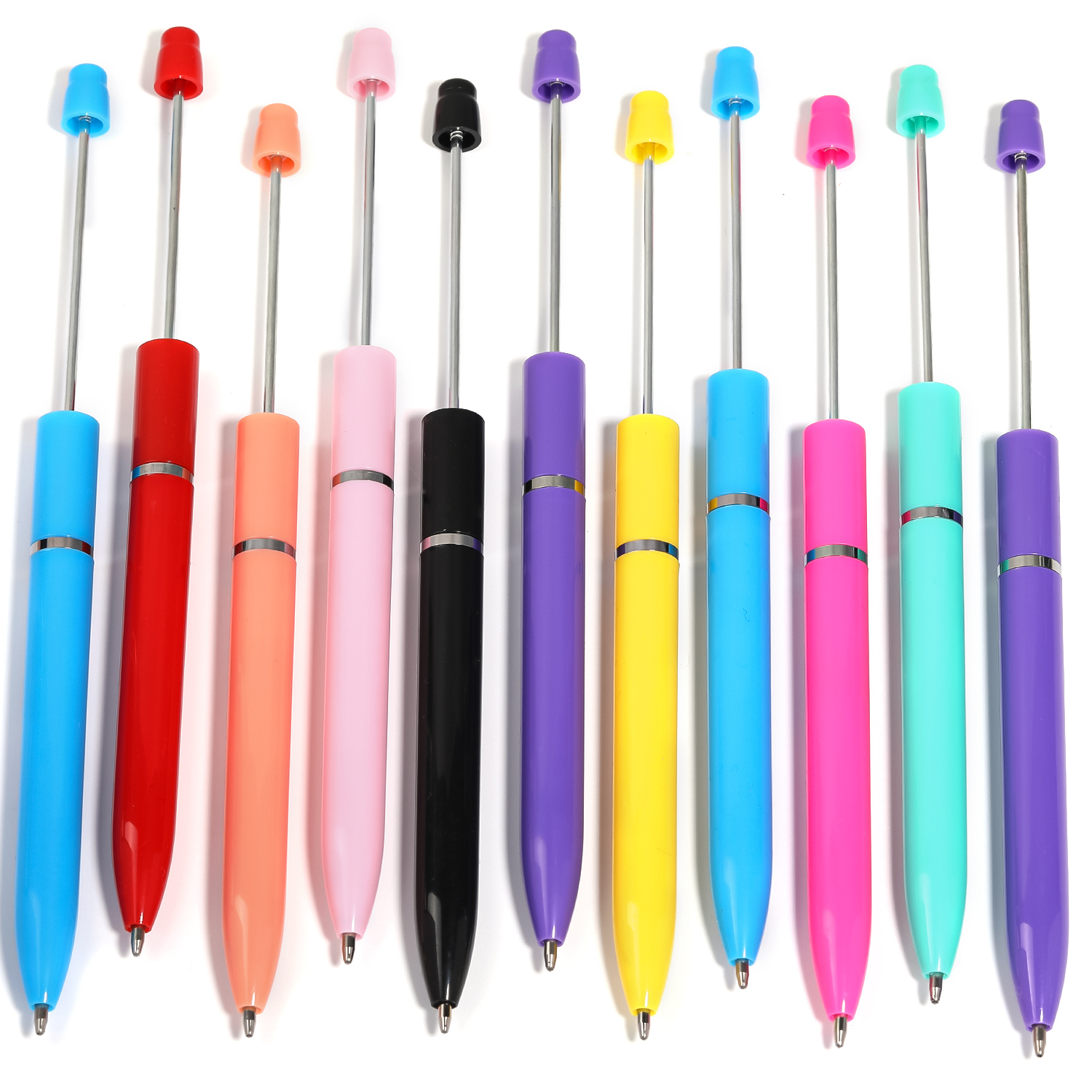 【P168】10pcs  DIY Beads Ballpoint pen Beaded Colorful Beadable-JPM