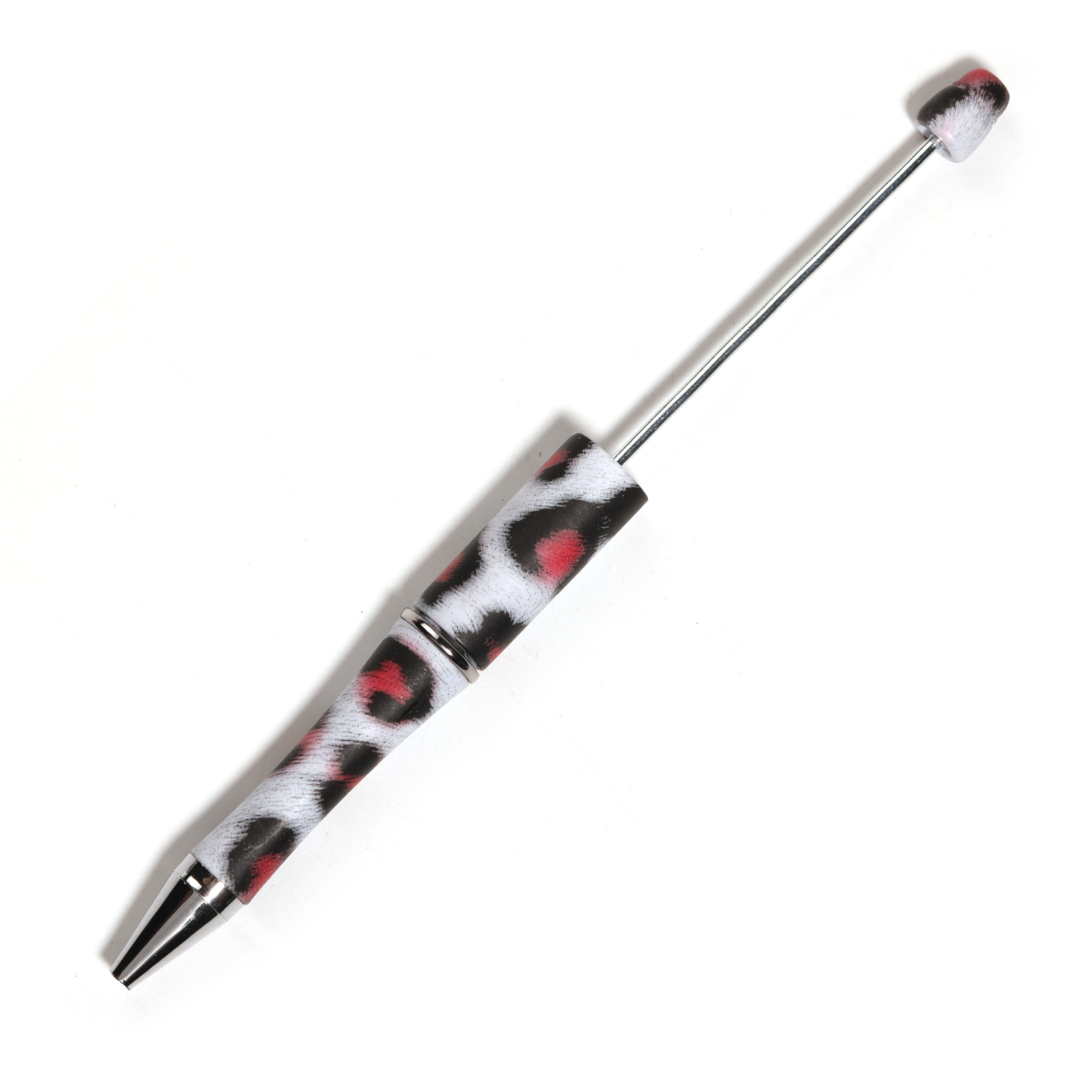 【P43】10pcs Beadable Pens Bulk Plastic Bead Ballpoint Pens for DIY -JPM