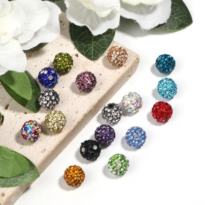 【B57】25pcs 20mm or Qty 100 10mm Handmade DIY beaded material -JPM