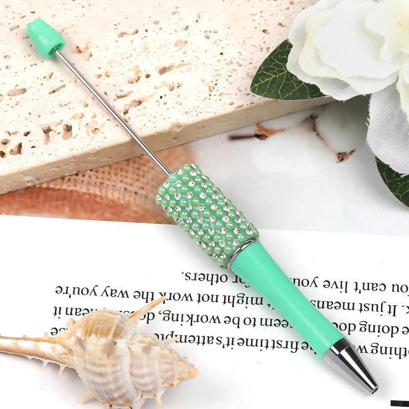 【P58】Qty 5 Diy beading pen  rhinestone pearl handmade patch bead pen -JPM
