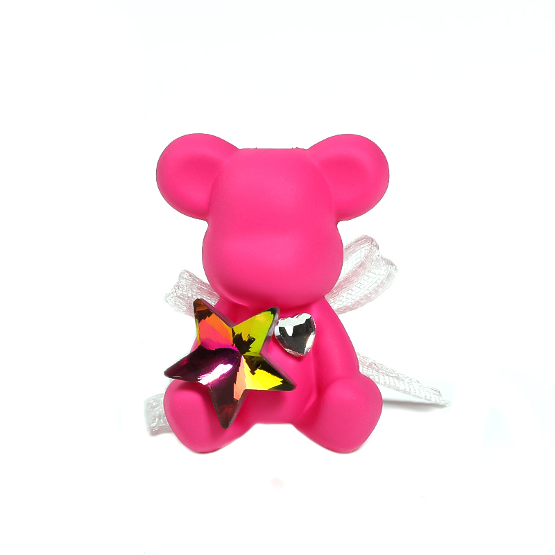 【B110】20pcs New Style Acrylic Teddy Bear Beads With Vertical Hole For Diy Jewelry-JPM