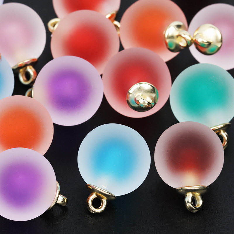 【B112】100 Pcs Colorful Frosted Ball Pendants Frosted  Multicolor Frosted Ball Charm for DIY-JPM