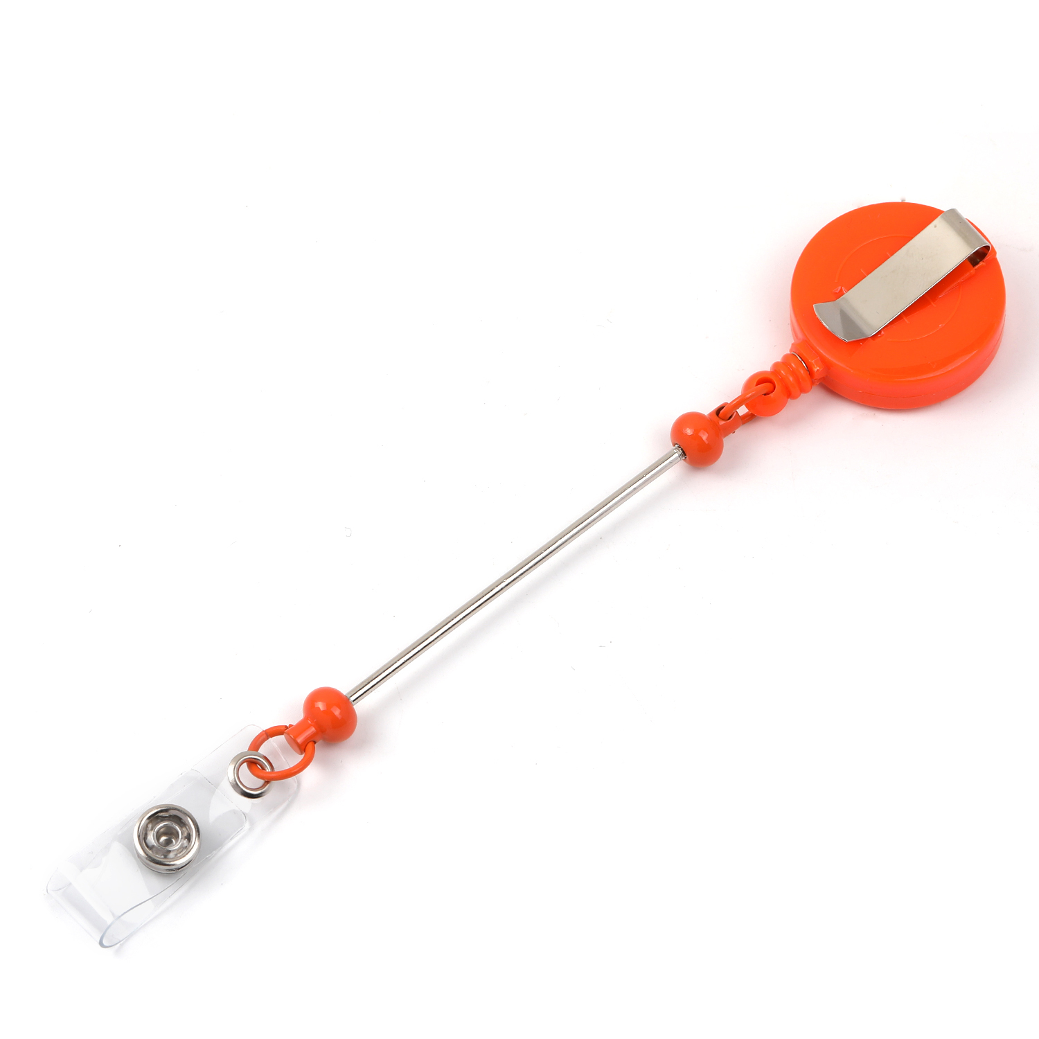 【P100】5Pcs Card sleeve telescopic easy-pull buckle can be DIY beads keychain-JPM