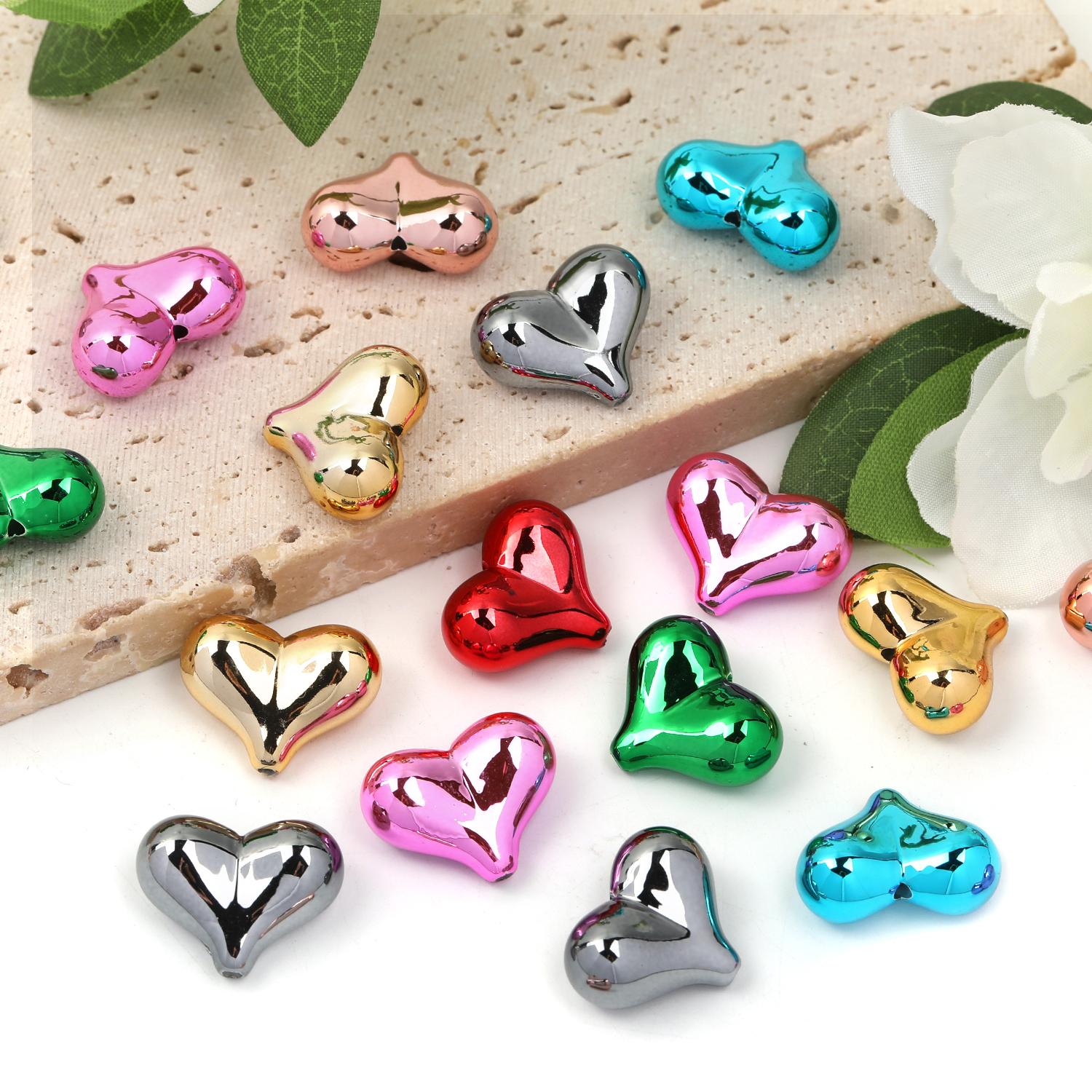 【B103】Metal plating uv butterfly, bowknot, love, earth beads-JPM