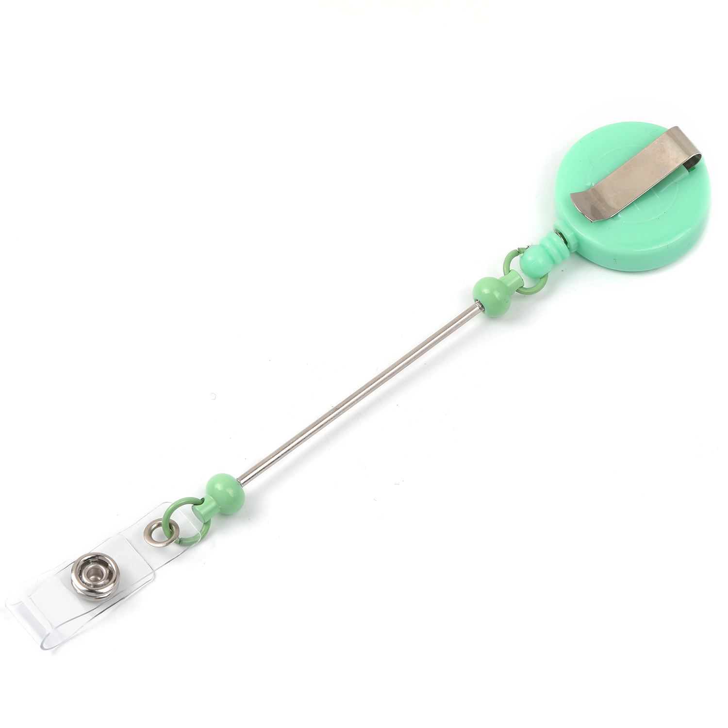 【P100】5Pcs Card sleeve telescopic easy-pull buckle can be DIY beads keychain-JPM