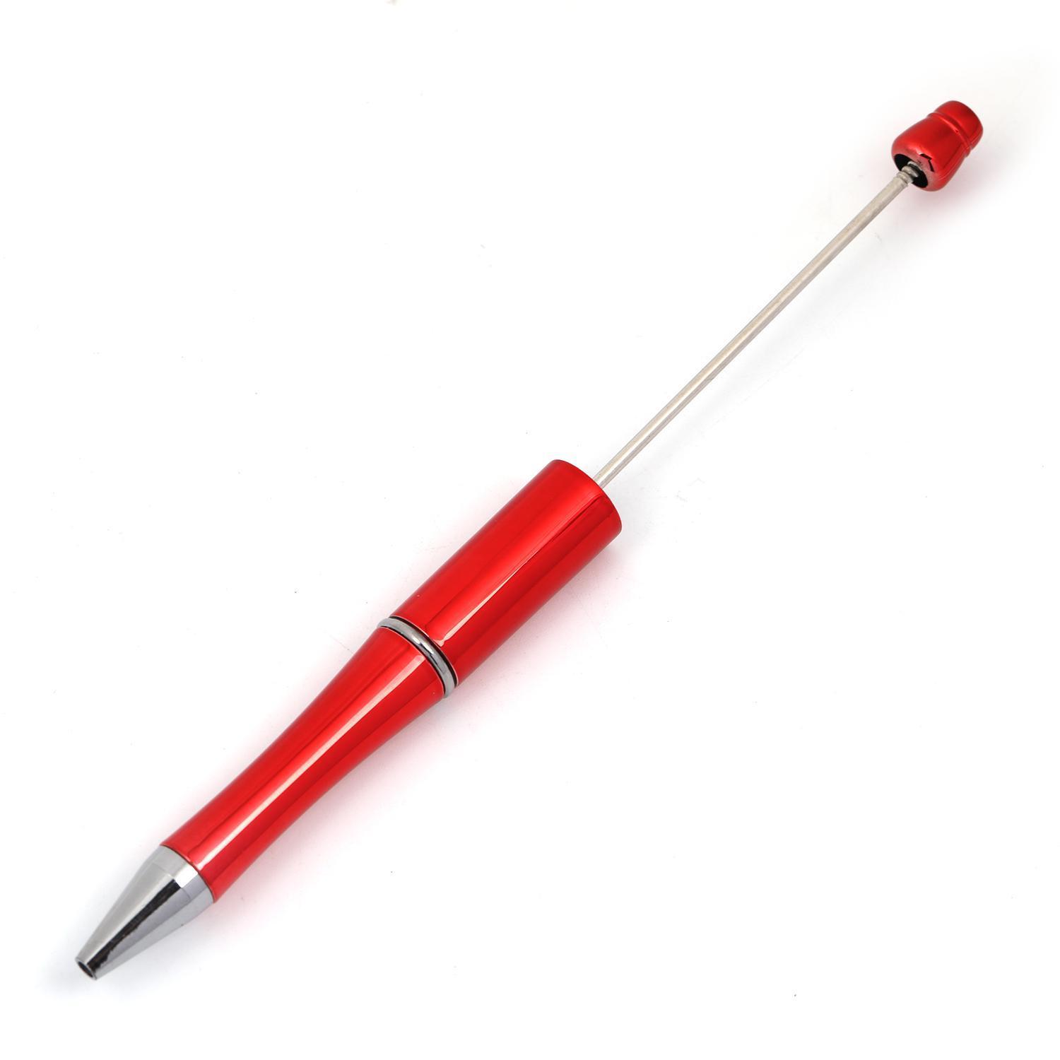 【P1】Beadable Pens Bulk Plastic Bead Ballpoint Pens for DIY 
