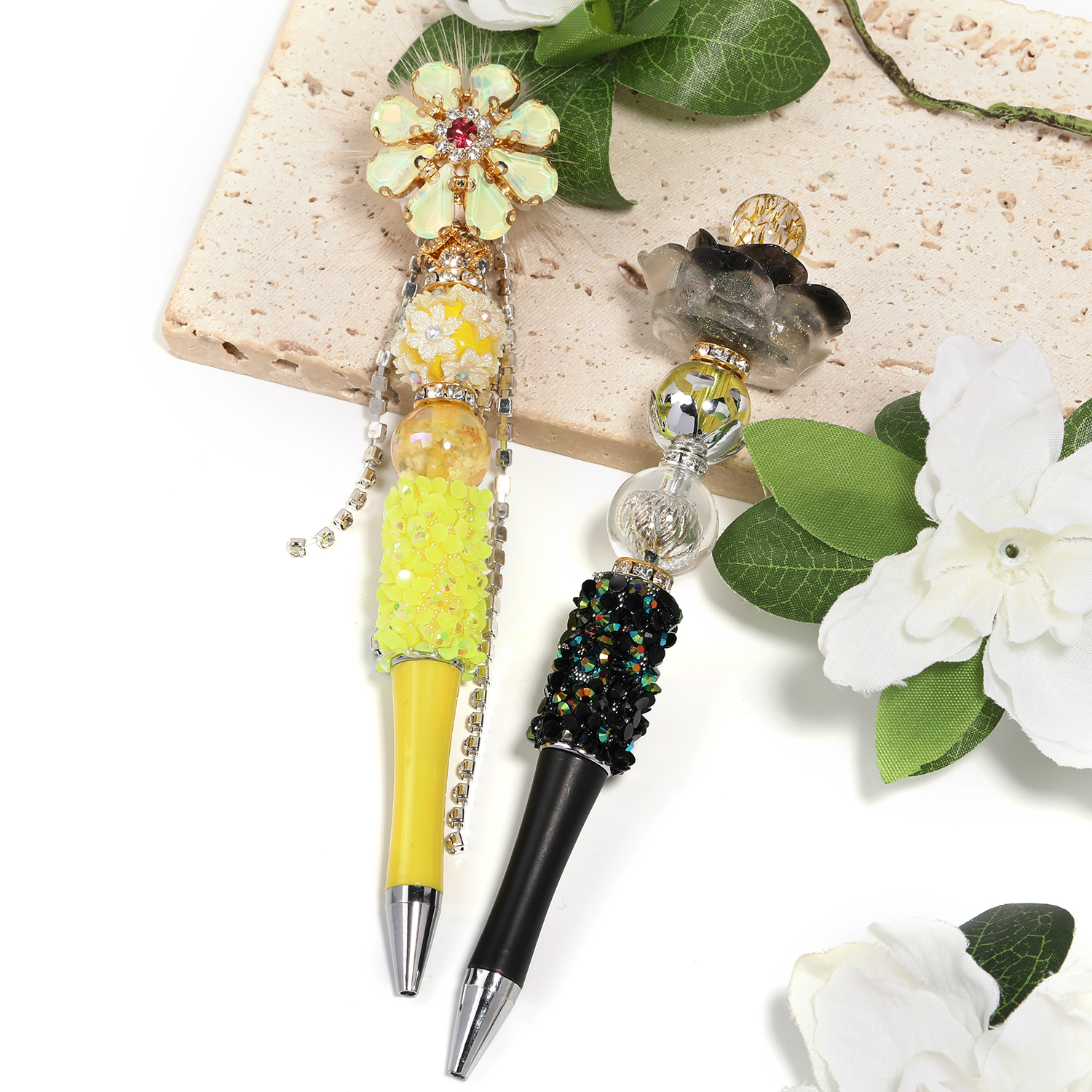 【P162】5pcs  Rhinestone Beadable Pen-JPM