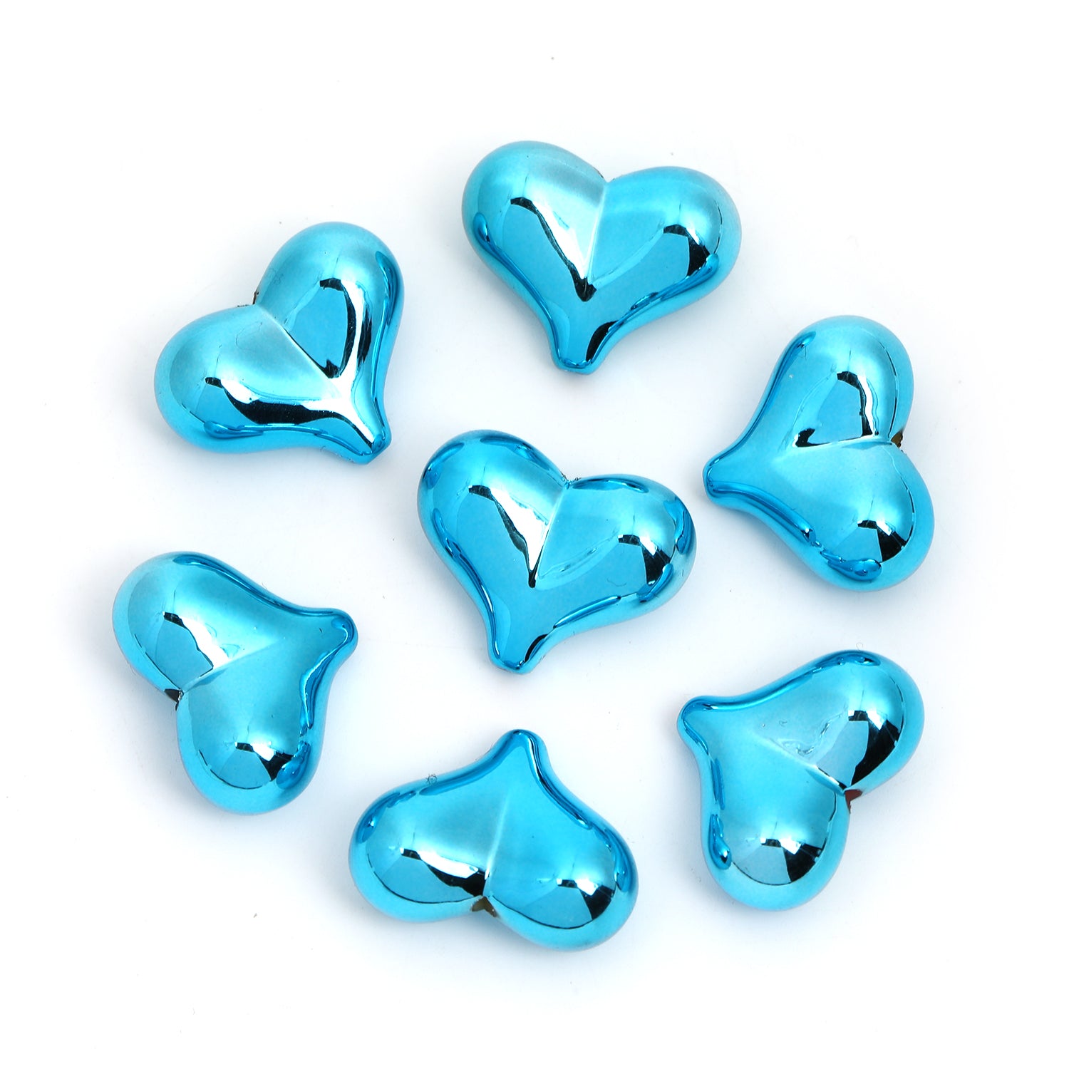 【B32】Love shape UV plated straight hole diy handmade mobile phone chain -JPM