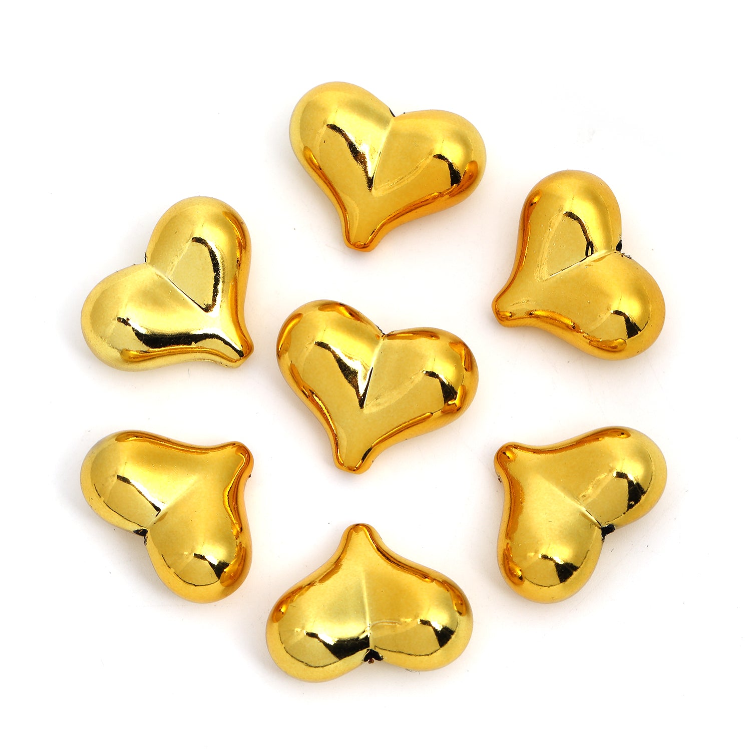 【B32】Love shape UV plated straight hole diy handmade mobile phone chain -JPM