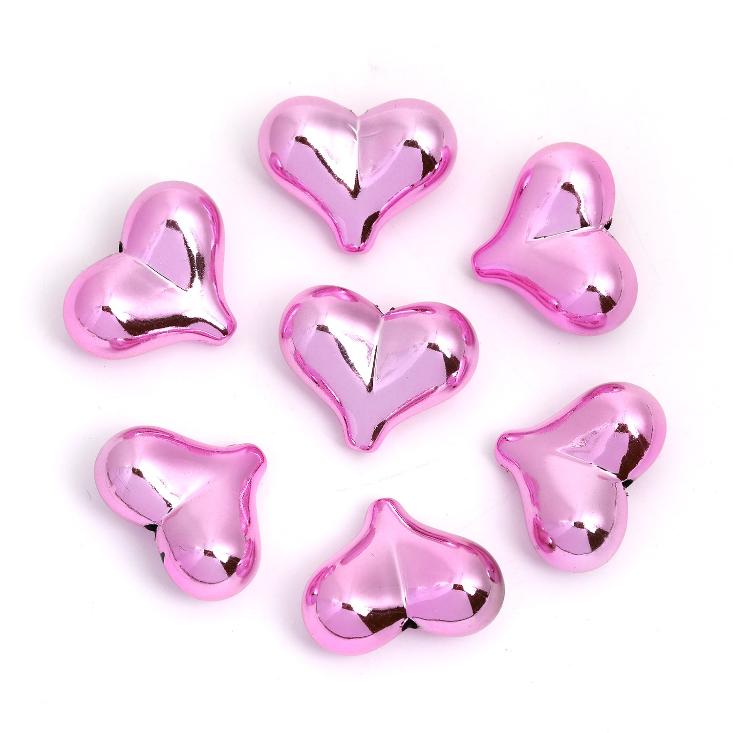 【B32】Love shape UV plated straight hole diy handmade mobile phone chain -JPM