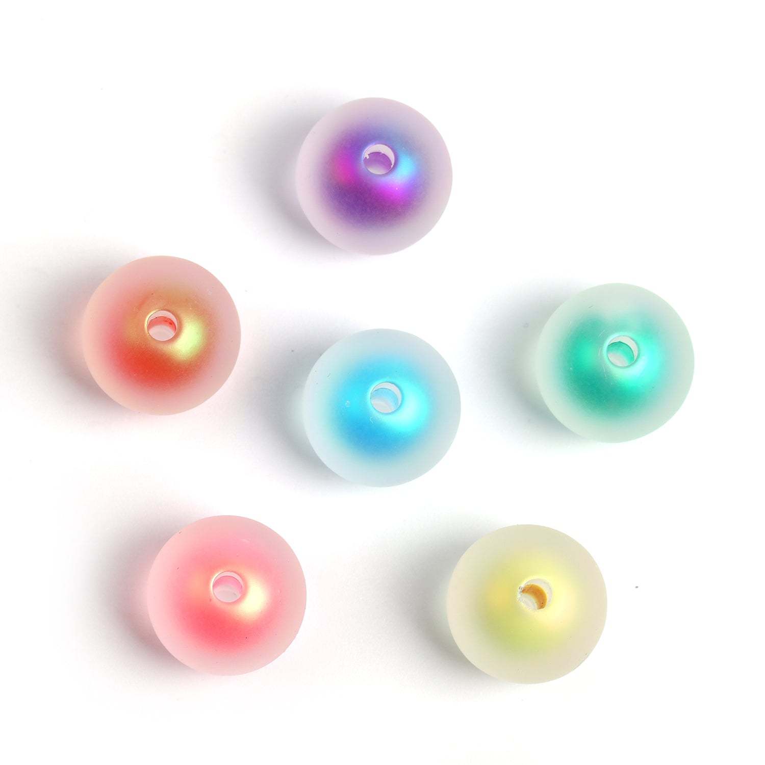 【B45】100pcs 16mm acrylic beads-in-beads homemade beaded bracelet jewelry diy -JPM