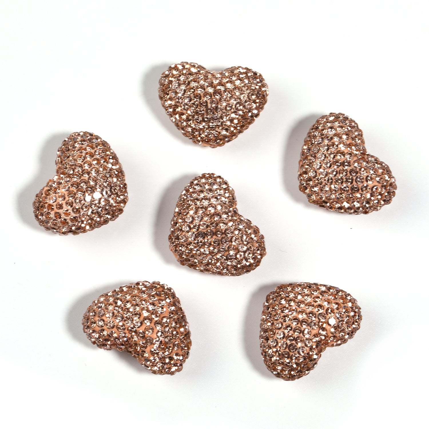 【B56】25 pcs DIY solid color 18*24mm heart shaped crystal diamond accessories-JPM