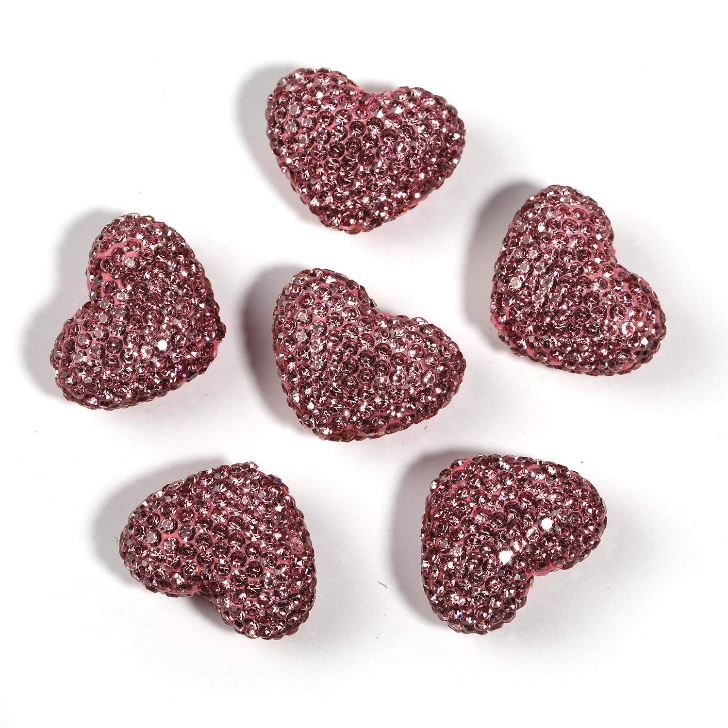【B56】25 pcs DIY solid color 18*24mm heart shaped crystal diamond accessories-JPM