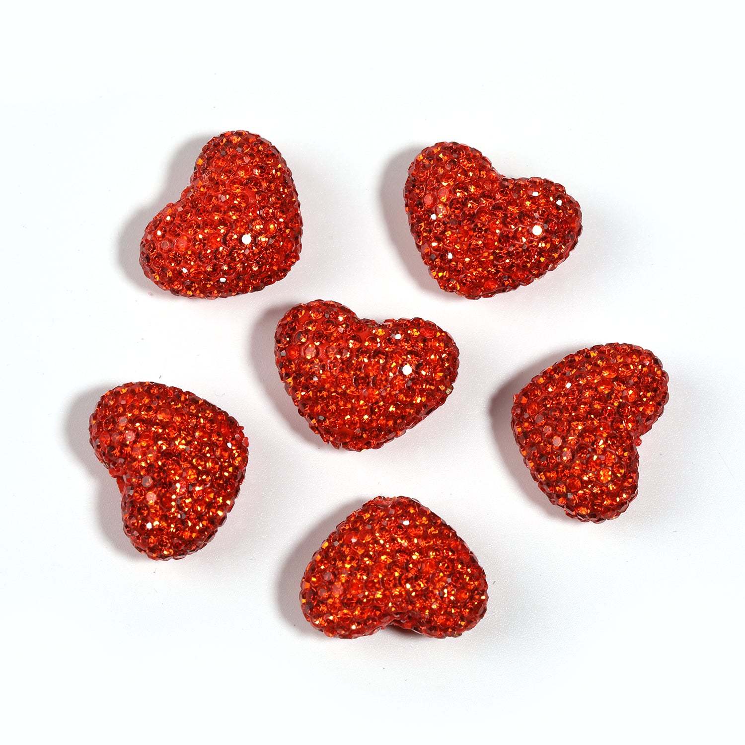 【B56】25 pcs DIY solid color 18*24mm heart shaped crystal diamond accessories-JPM