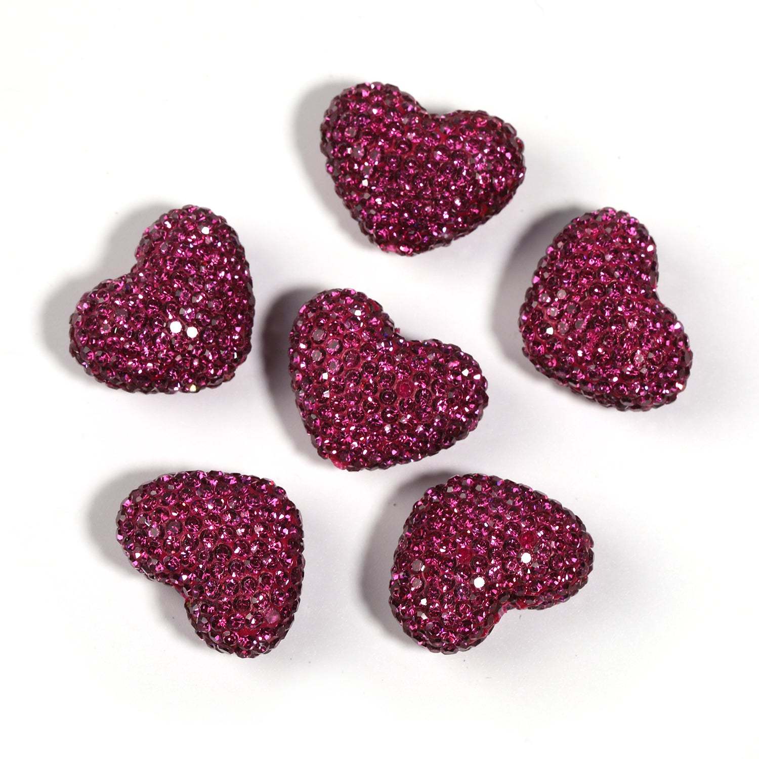 【B56】25 pcs DIY solid color 18*24mm heart shaped crystal diamond accessories-JPM