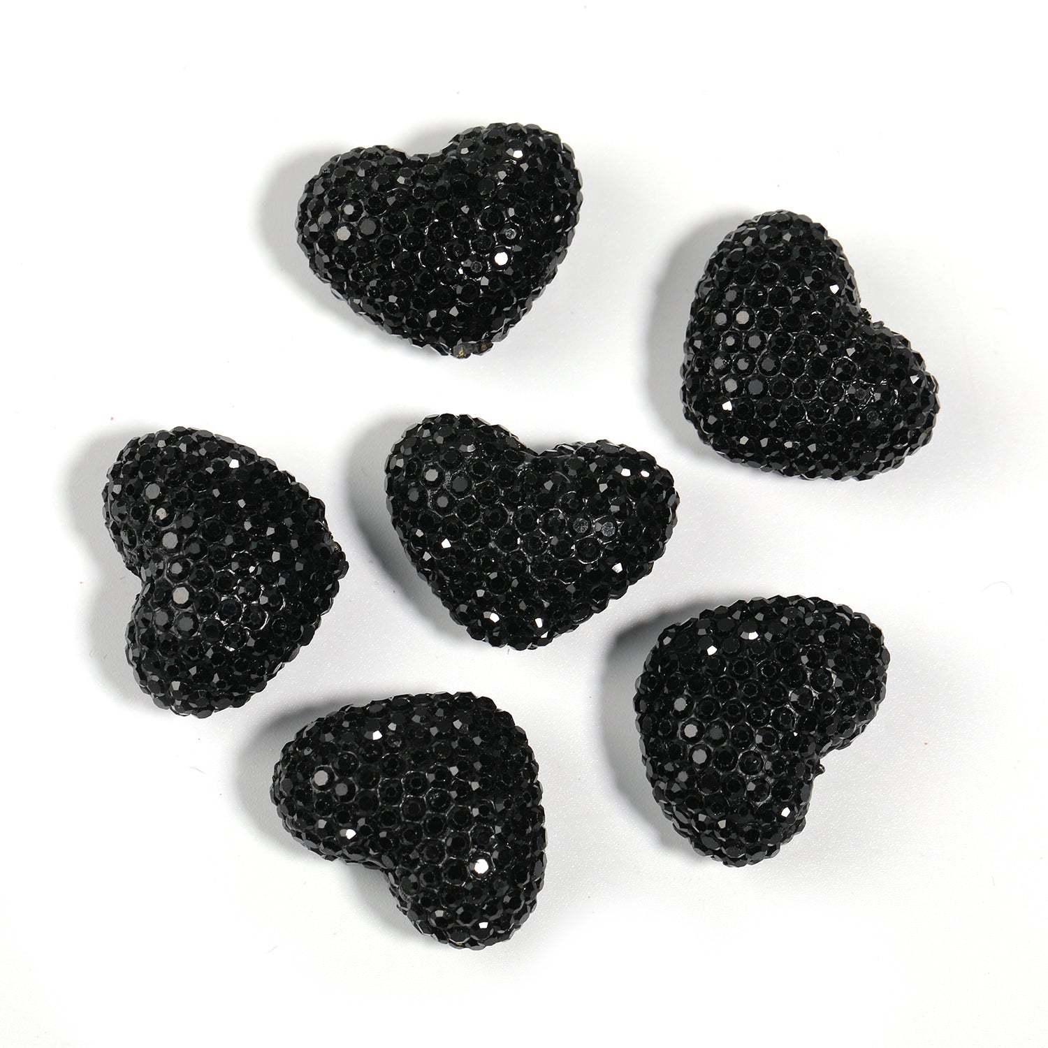 【B56】25 pcs DIY solid color 18*24mm heart shaped crystal diamond accessories-JPM