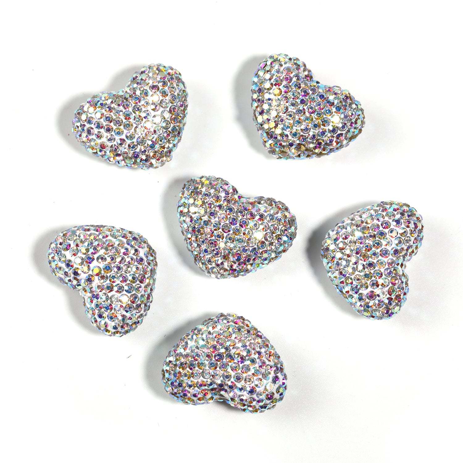 【B56】25 pcs DIY solid color 18*24mm heart shaped crystal diamond accessories-JPM