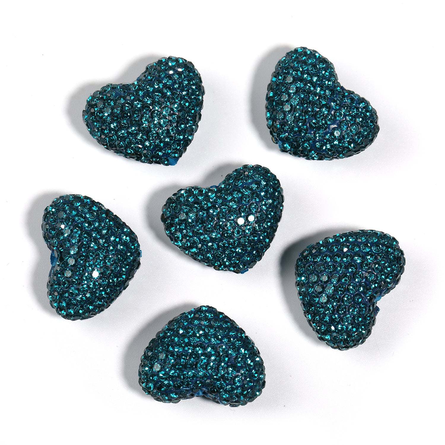 【B56】25 pcs DIY solid color 18*24mm heart shaped crystal diamond accessories-JPM