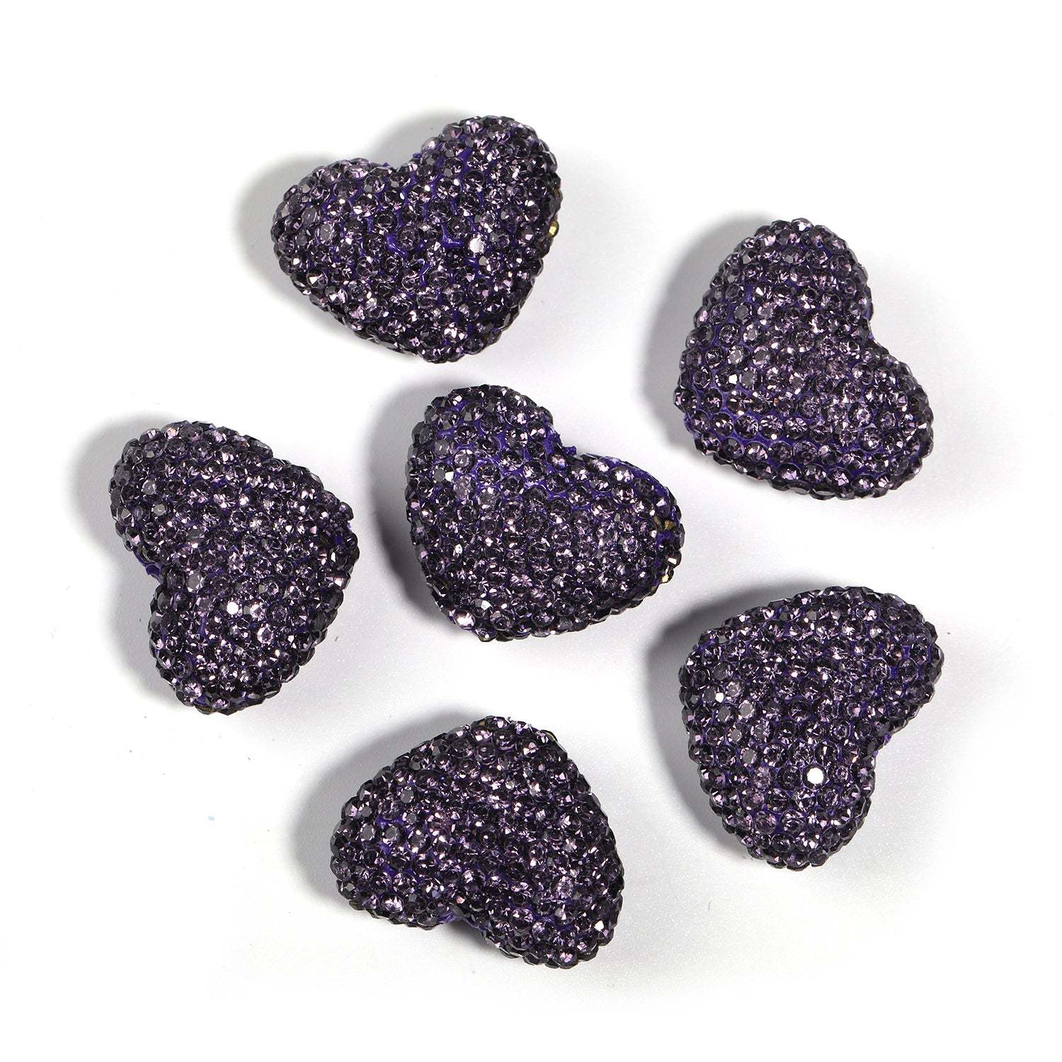 【B56】25 pcs DIY solid color 18*24mm heart shaped crystal diamond accessories-JPM