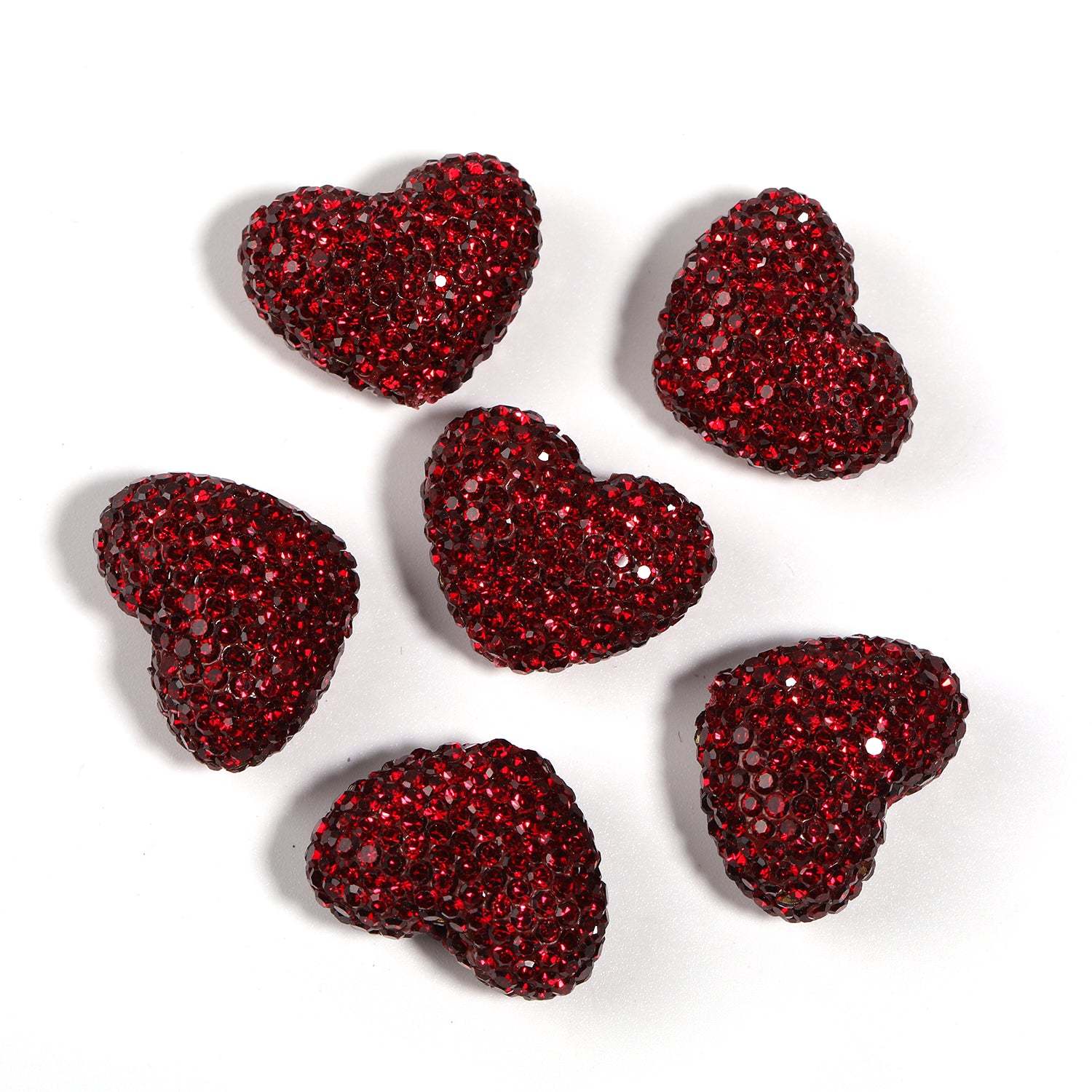 【B56】25 pcs DIY solid color 18*24mm heart shaped crystal diamond accessories-JPM