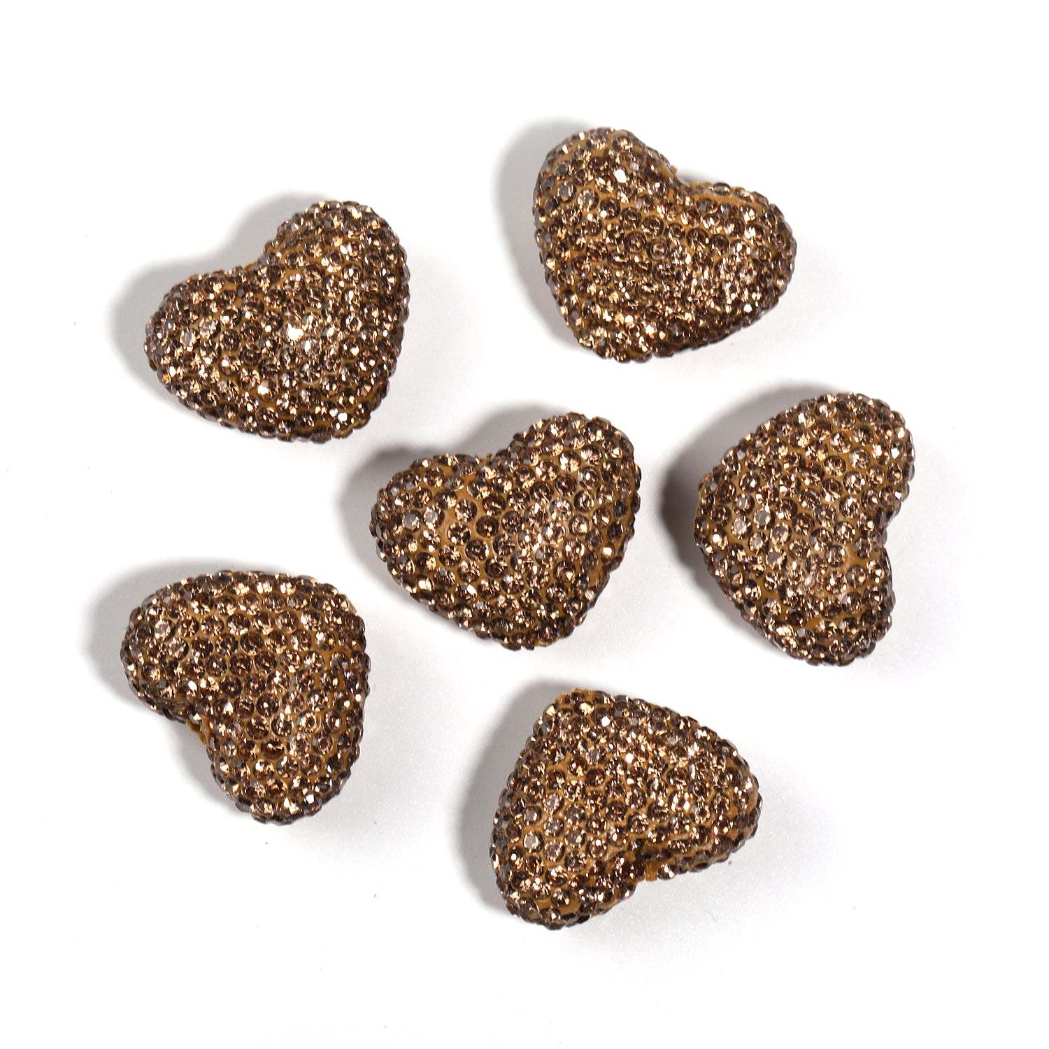 【B56】25 pcs DIY solid color 18*24mm heart shaped crystal diamond accessories-JPM