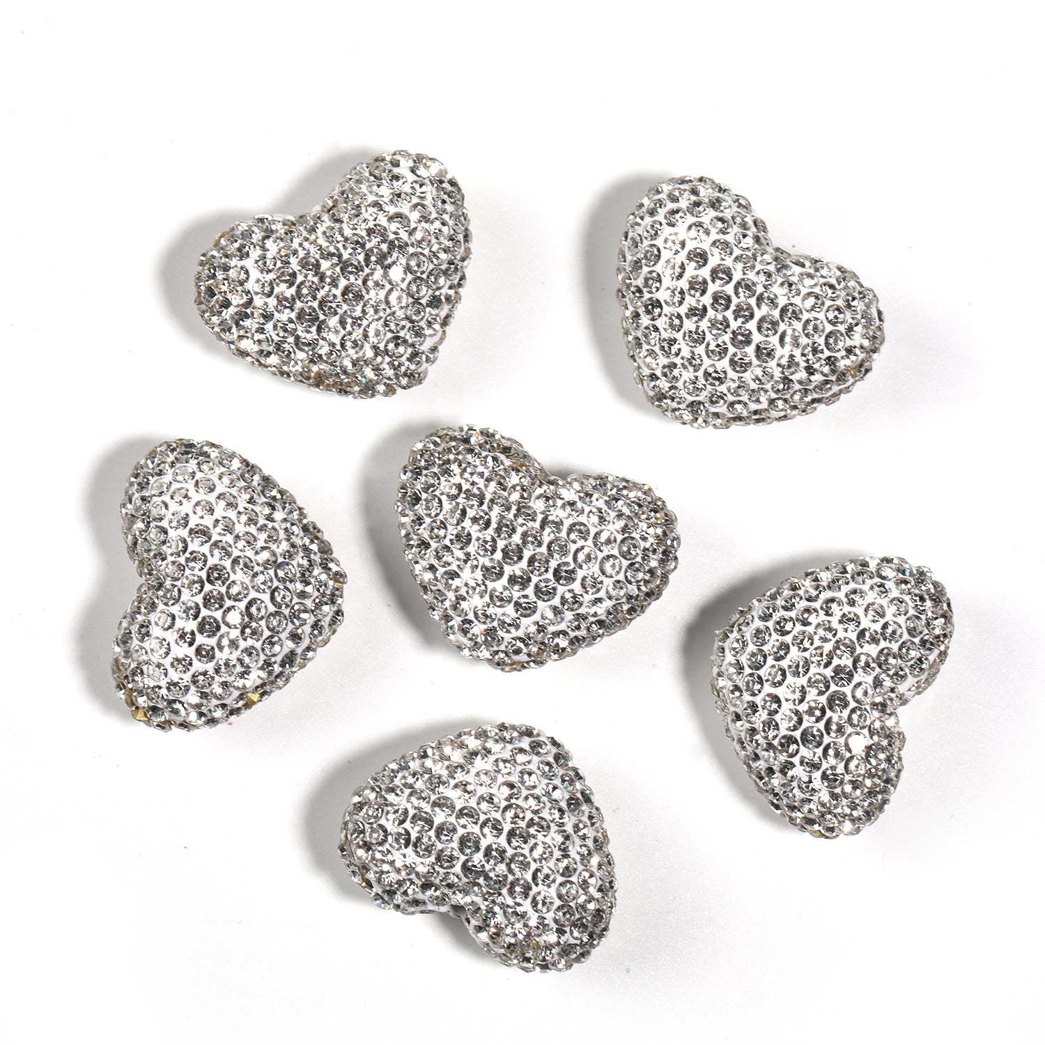 【B56】25 pcs DIY solid color 18*24mm heart shaped crystal diamond accessories-JPM