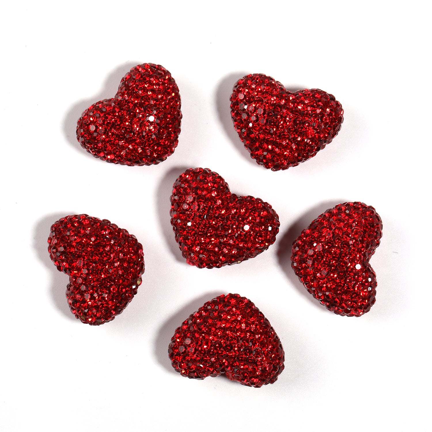 【B56】25 pcs DIY solid color 18*24mm heart shaped crystal diamond accessories-JPM