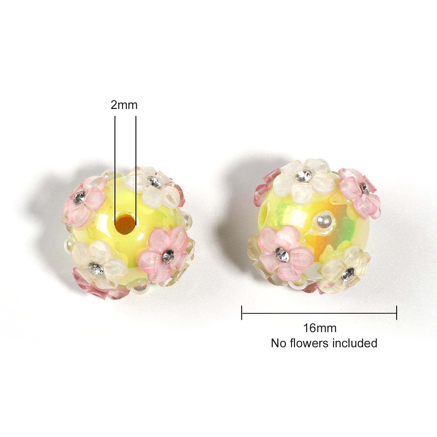 【B60】25pcs  Symphony diamond small flowers hydrangea beads diy handmade jewelry -JPM