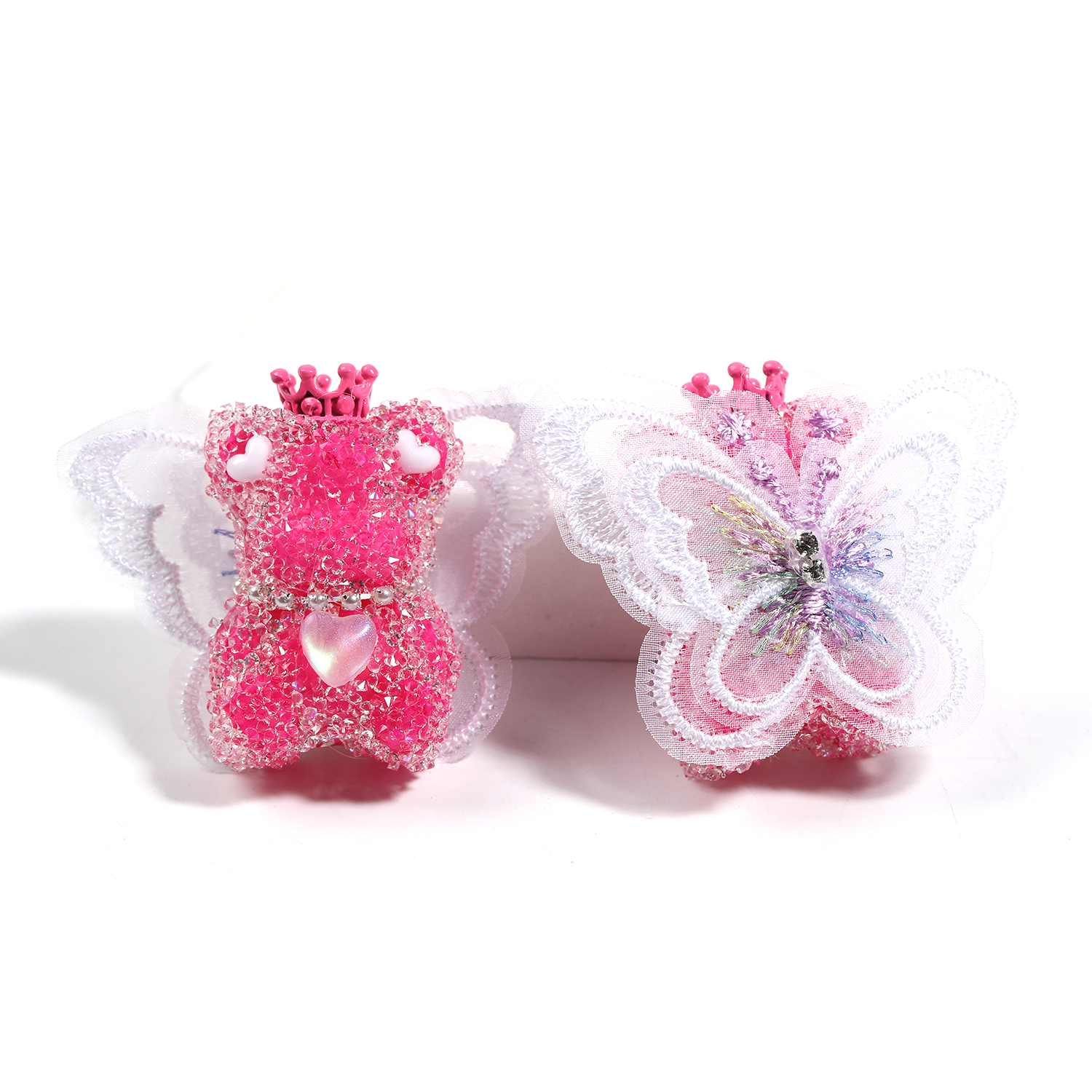 【B74】10pcs DIY beaded accessories wings bear sugar beads full diamond beads mobile phone chain jewelry accessories-JPM