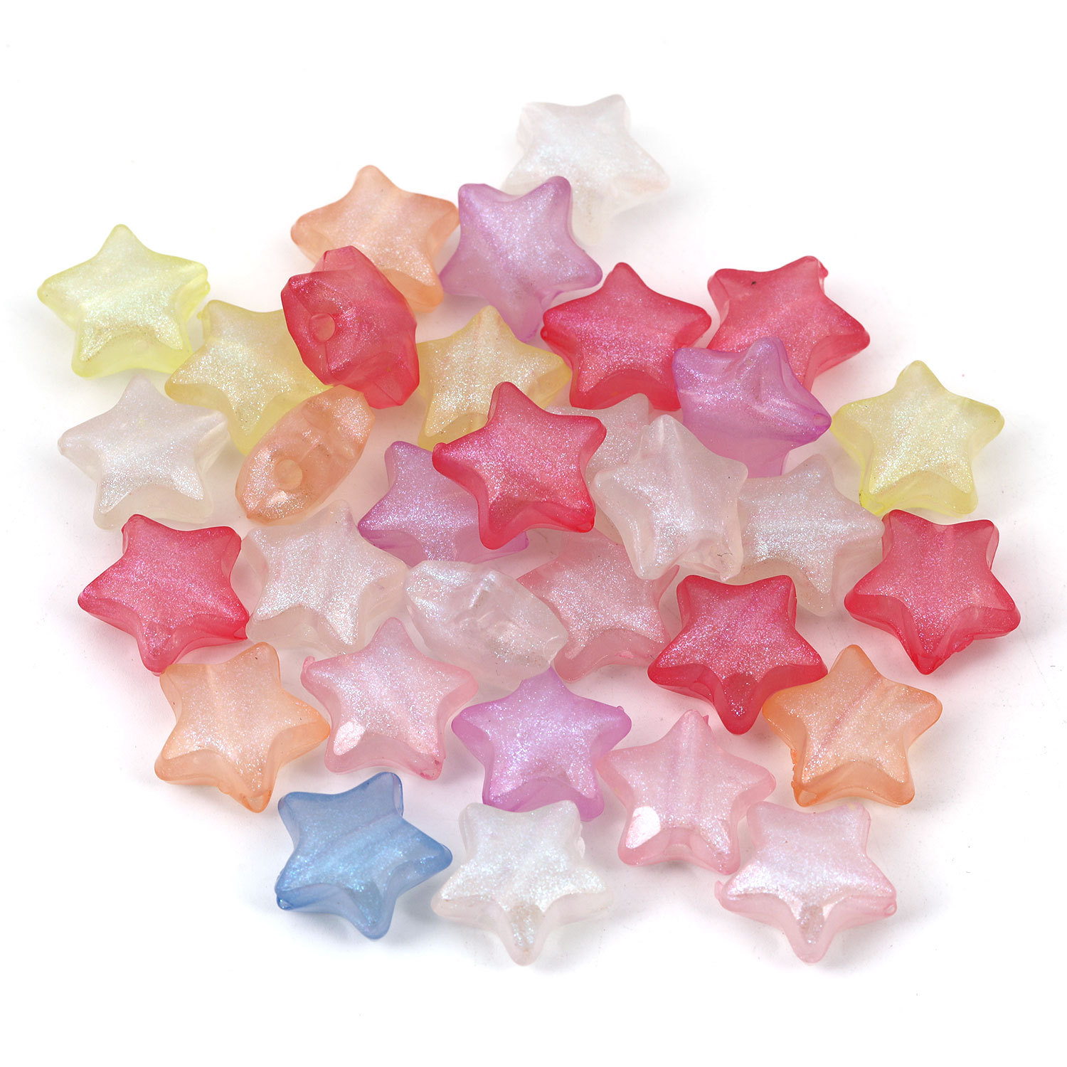 【B81】Acrylic Beads, Bear, Mixed Color-JPM