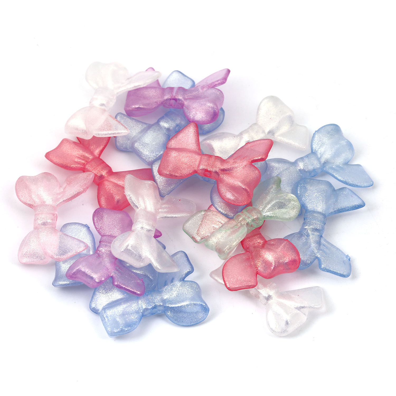 【B81】Acrylic Beads, Bear, Mixed Color-JPM