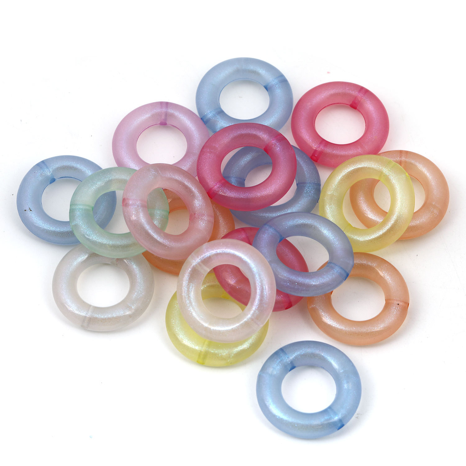 【B81】Acrylic Beads, Bear, Mixed Color-JPM