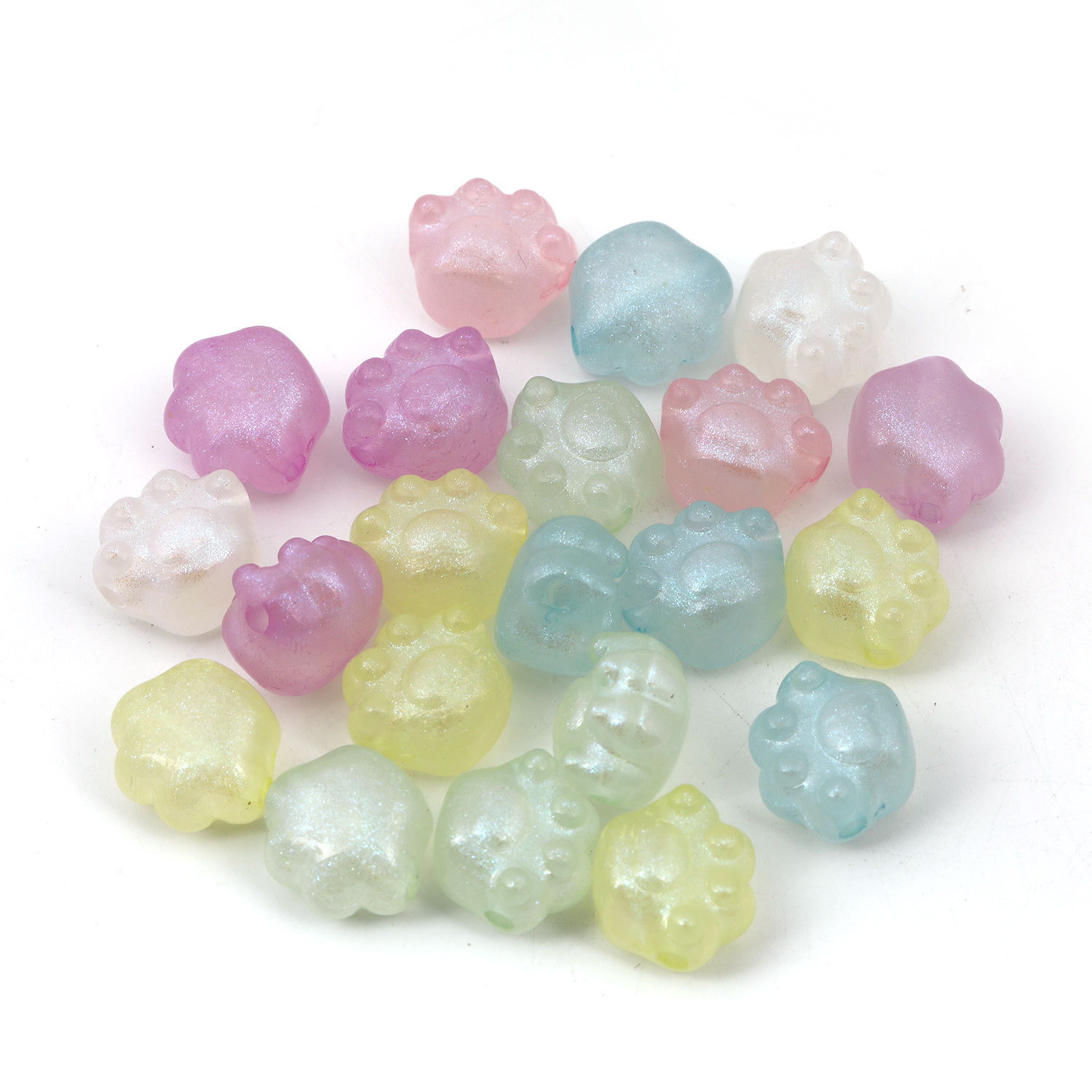 【B81】Acrylic Beads, Bear, Mixed Color-JPM