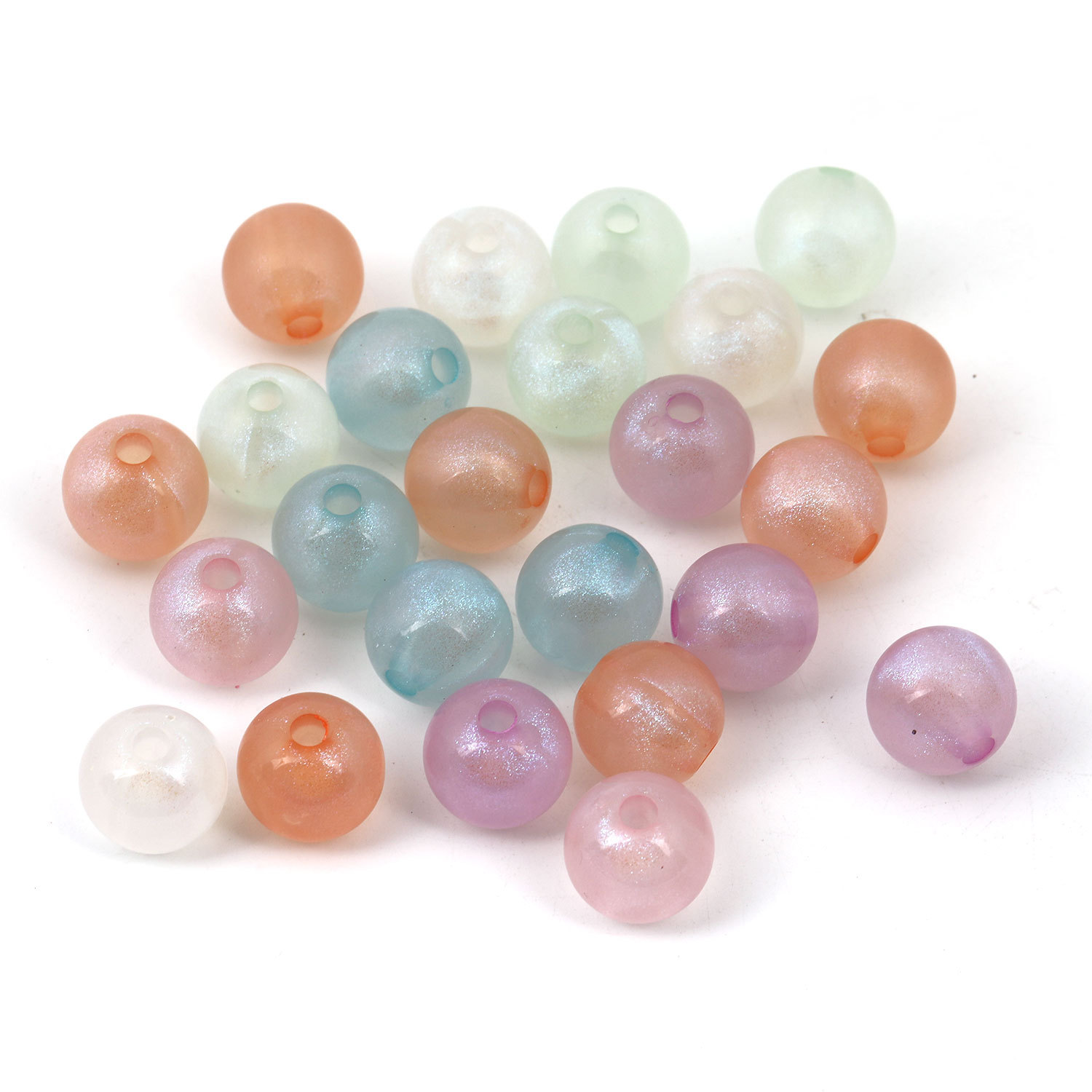 【B81】Acrylic Beads, Bear, Mixed Color-JPM