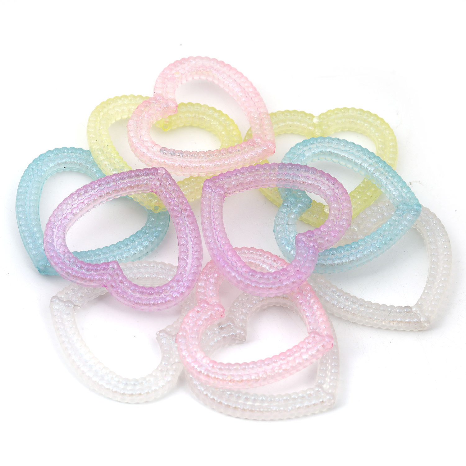 【B81】Acrylic Beads, Bear, Mixed Color-JPM