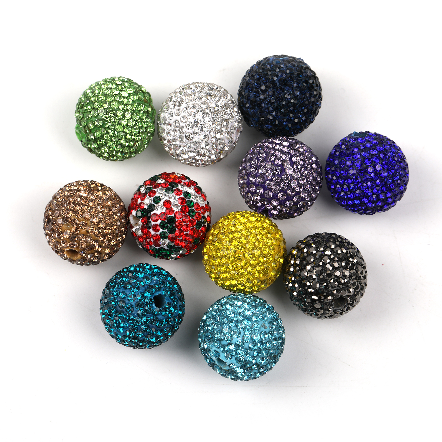 【B57】25pcs 20mm or Qty 100 10mm Handmade DIY beaded material -JPM