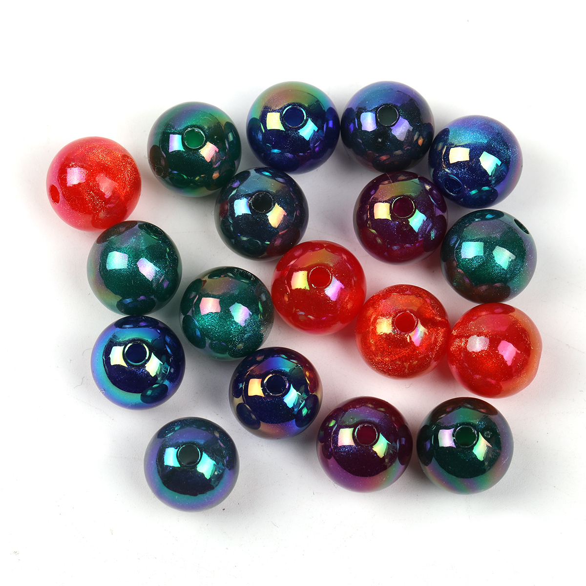 【B105】50pcs DIY resin starry sky gilt round beads loose beads handmade-JPM