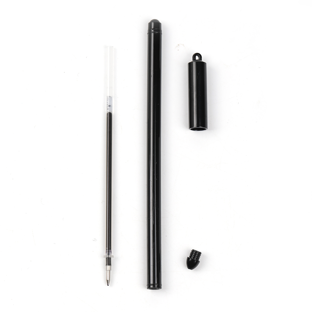 【P116】10pcs The straight pen body can be hung with a pen, candy color gel pen, jelly color signature pen, black solid color pen body-JPM
