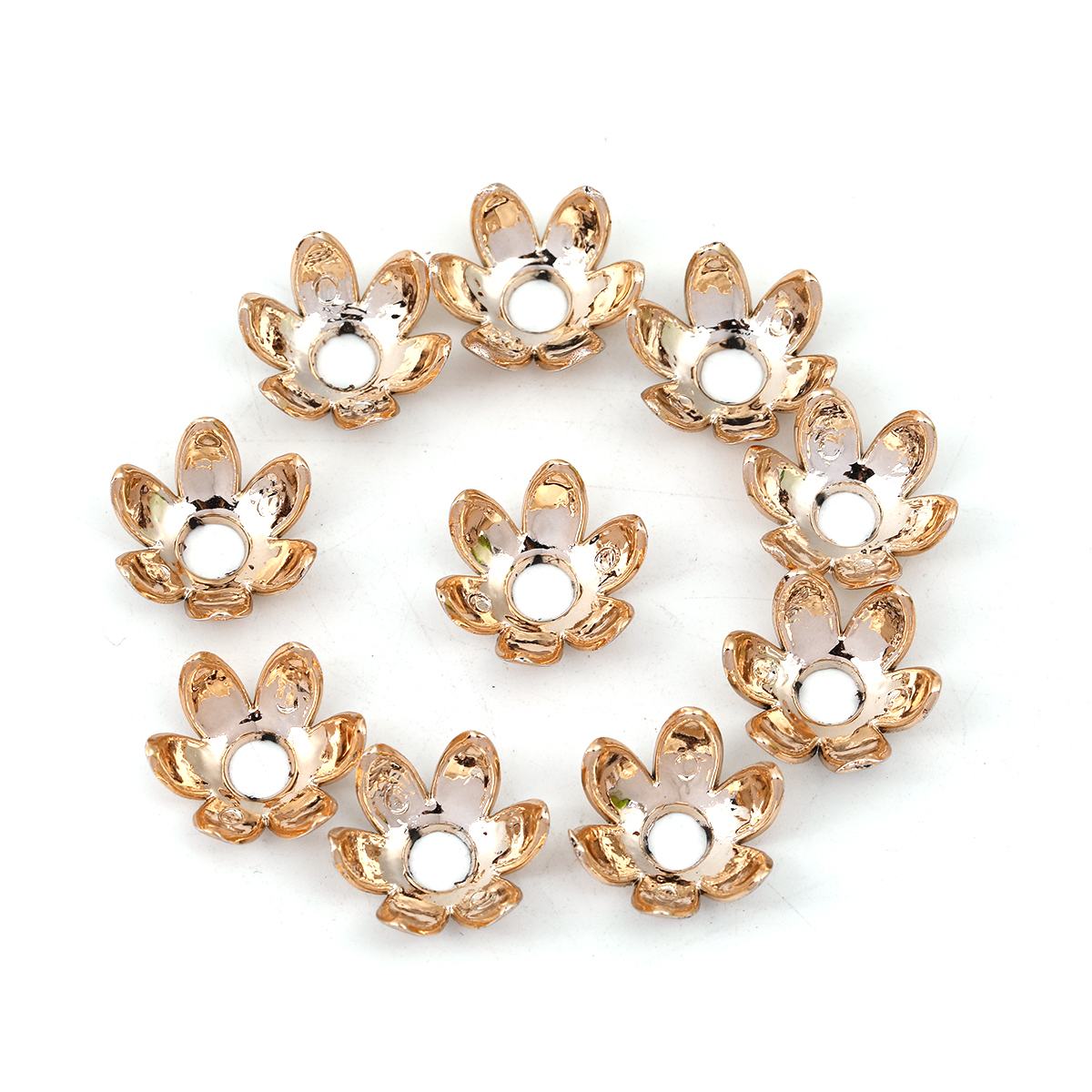 【B108】200pcs/pack DIY jewelry accessories materials 6-petal lotus bead -JPM