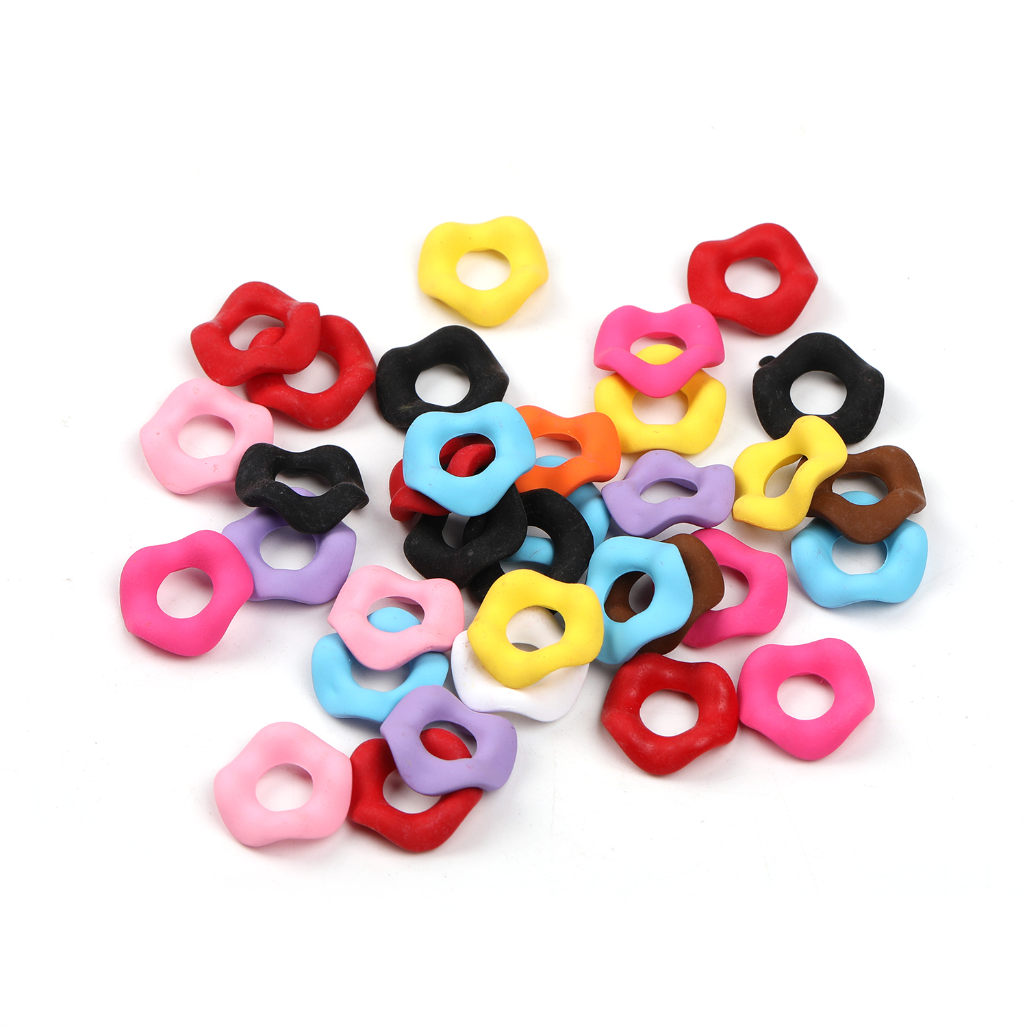 【B118】200pcs  Colorful Circle Acrylic for DIY-JPM