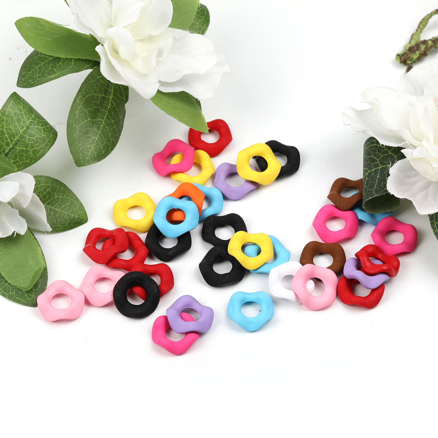 【B118】200pcs  Colorful Circle Acrylic for DIY-JPM