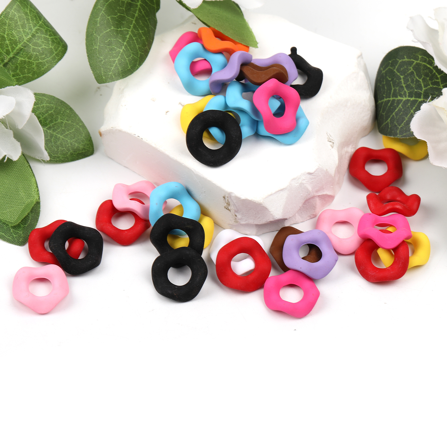 【B118】200pcs  Colorful Circle Acrylic for DIY-JPM