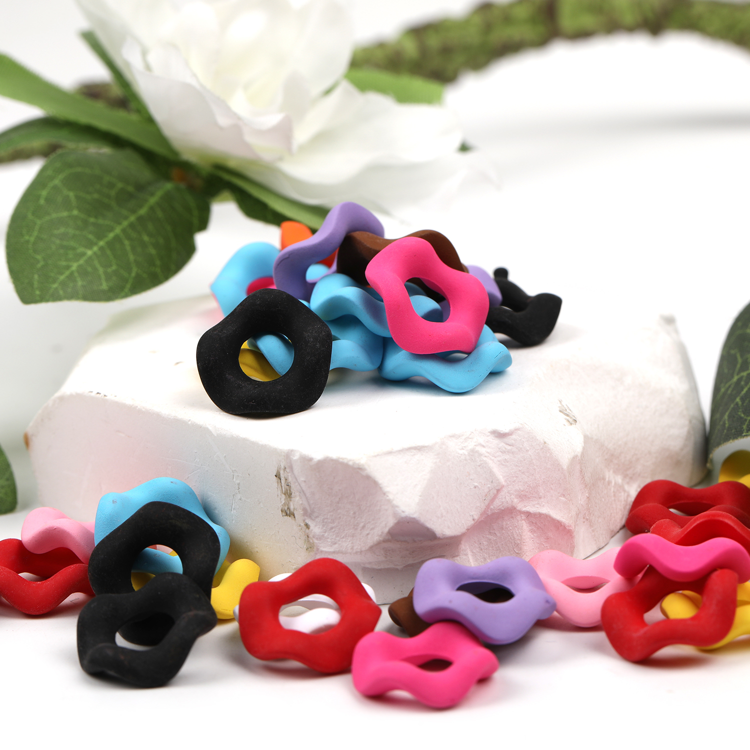 【B118】200pcs  Colorful Circle Acrylic for DIY-JPM